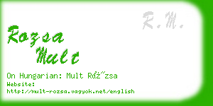 rozsa mult business card